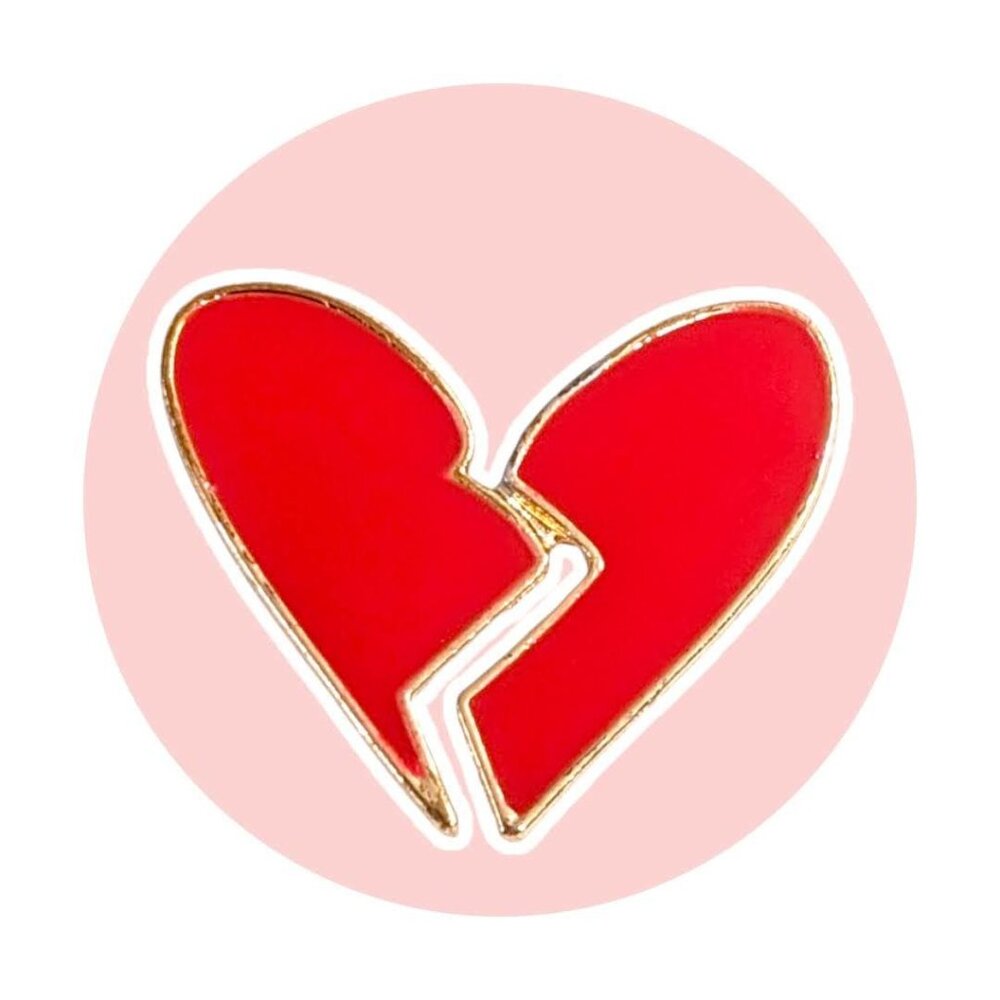 Friends Enamel Pin: Broken Heart